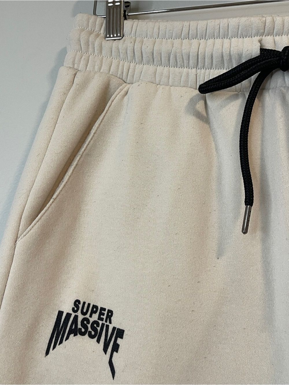 Super Massive Cream Track Joggers with Bunny Embroidery - Picture 4 of 8